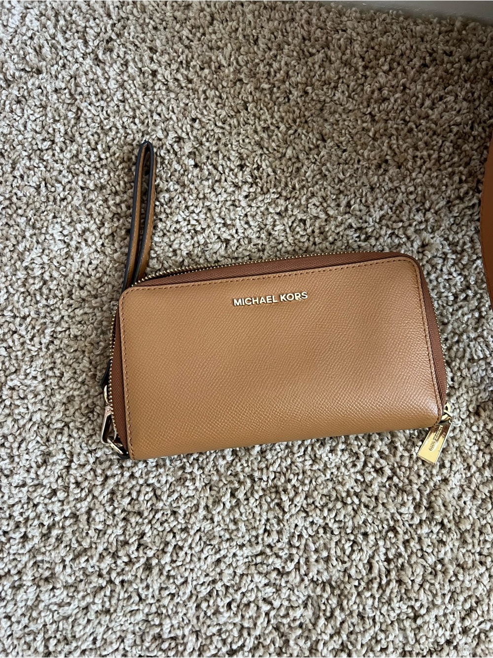 Michael Kors Cognac Brown Leather Purse & Matching Wallet - Picture 2 of 11
